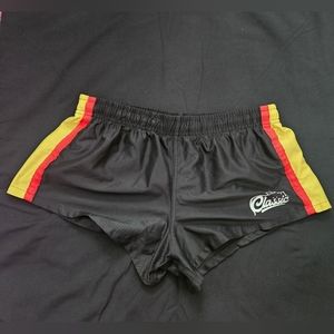 Aussie Bum Rugby Shorts Black Yellow Red